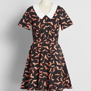 Modcloth midnight dreamscape dress, nwt